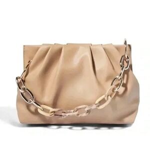 HOUSE OF WANT VEGAN LEATHER CHILL CLUTCH PURSE Tortoise Gold‎ HANDBAG